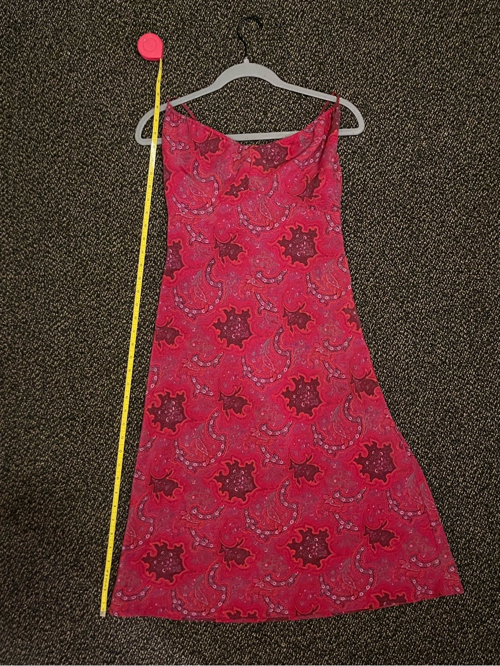 Express pink paisley midi dress